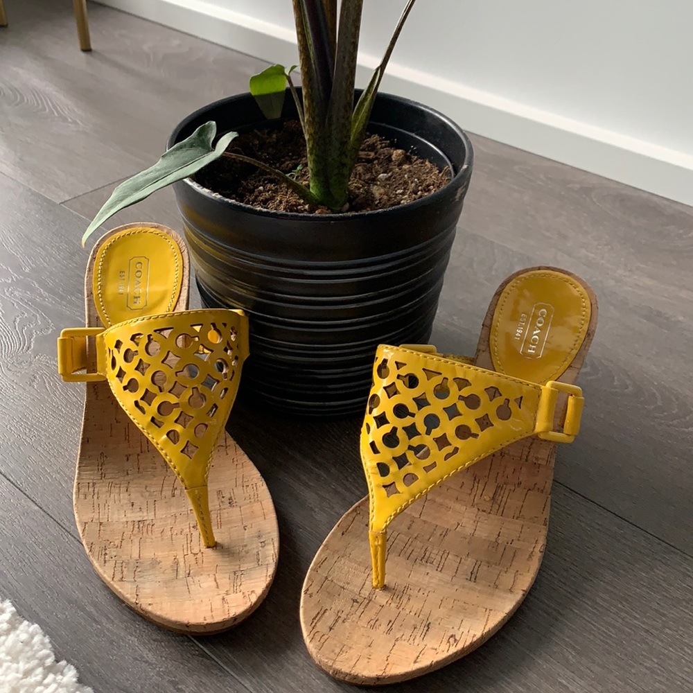 COACH BROOKK WEDGE SANDALS